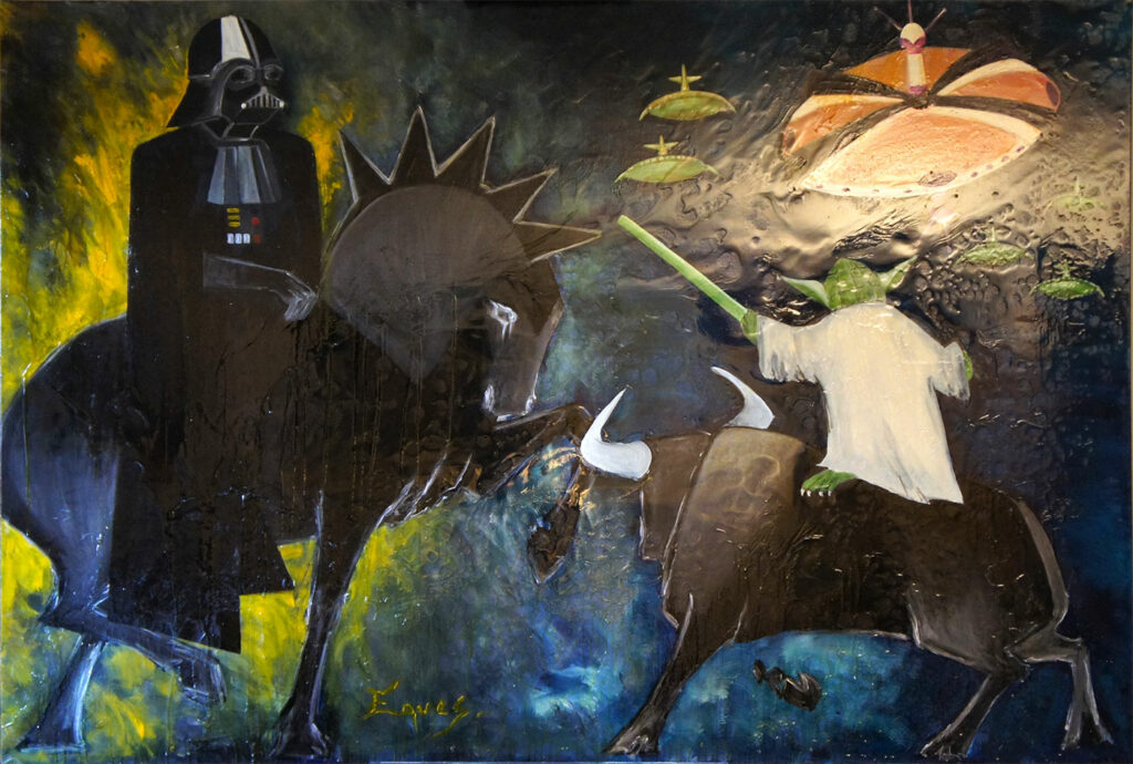 Manga collection N°2 Technique mixte et résine Dim : 135 X 235 cm